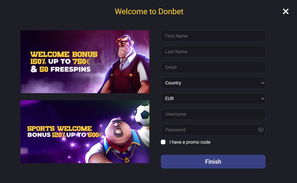 Σύνδεση στο Donbet Casino